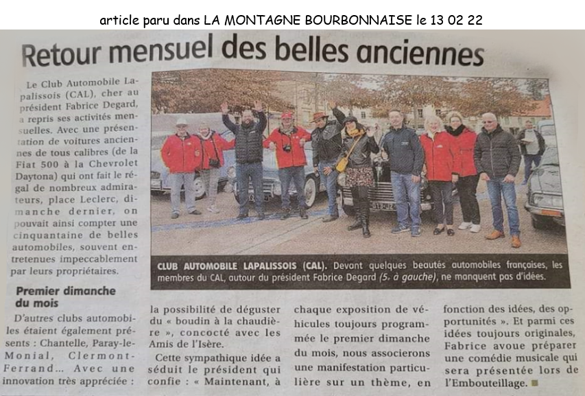 Article montagne bourbonnaise du 13 02 22